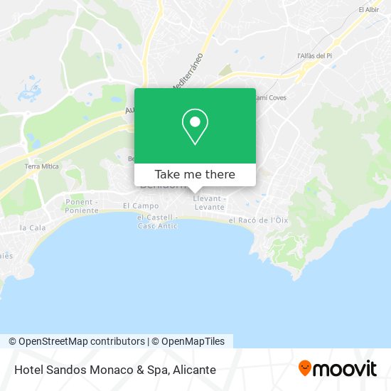 Hotel Sandos Monaco & Spa map