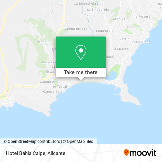 mapa Hotel Bahia Calpe