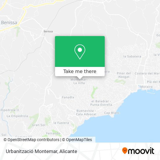 Urbanització Montemar map