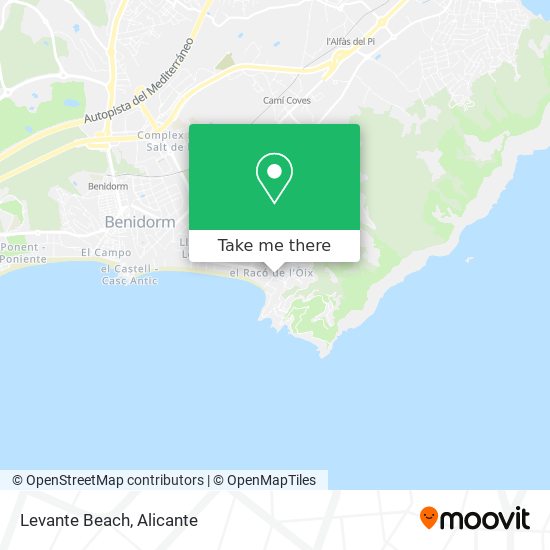 Levante Beach map