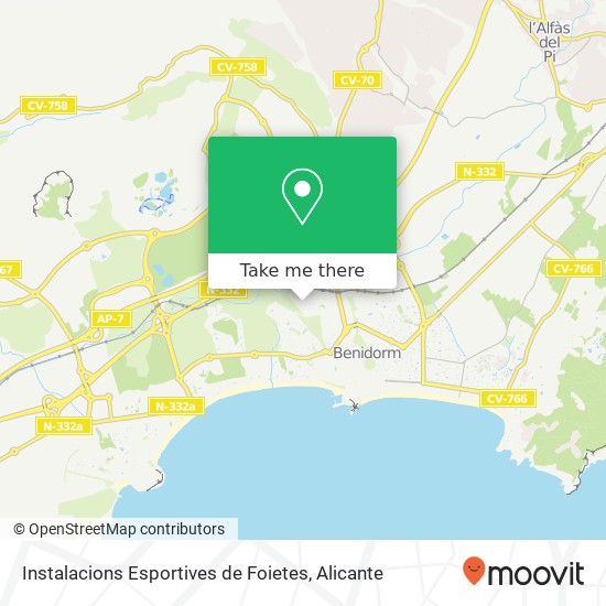 Instalacions Esportives de Foietes map