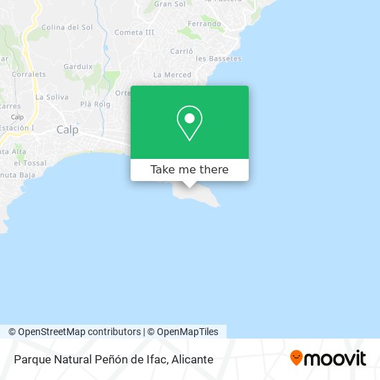Parque Natural Peñón de Ifac map