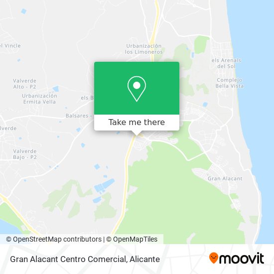 Gran Alacant Centro Comercial map