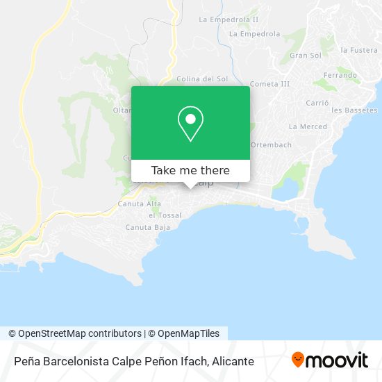Peña Barcelonista Calpe Peñon Ifach map