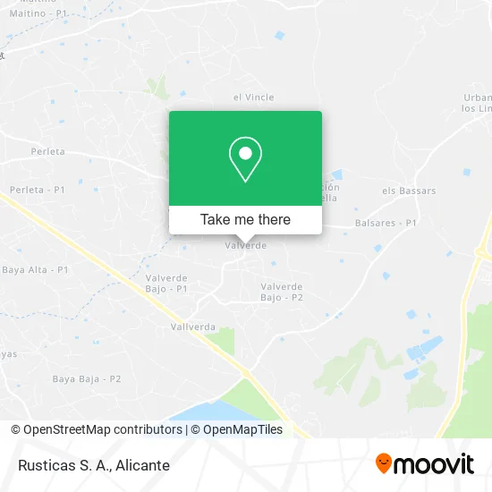 Rusticas S. A. map