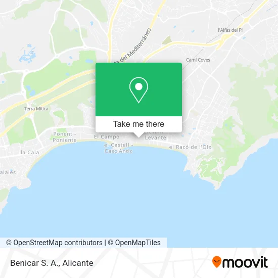 Benicar S. A. map