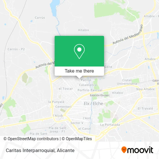 Caritas Interparroquial map