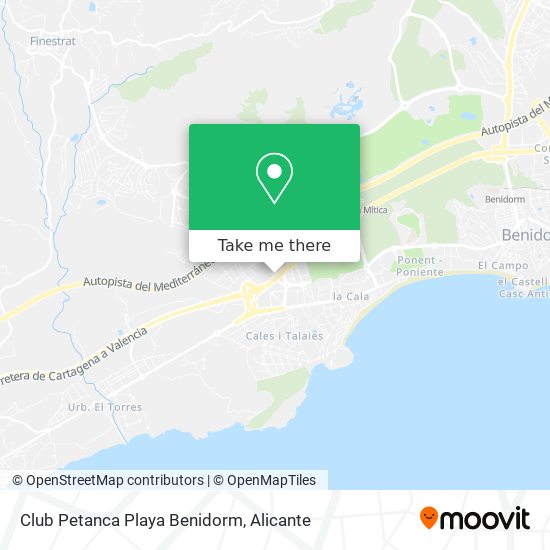 Club Petanca Playa Benidorm map