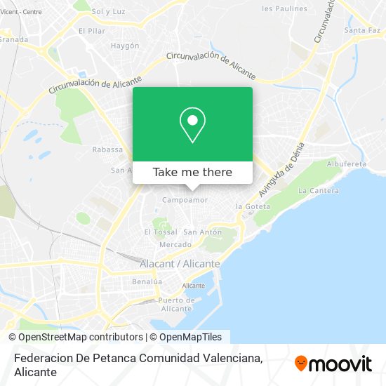 Federacion De Petanca Comunidad Valenciana map