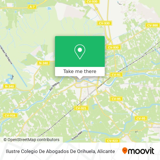 Ilustre Colegio De Abogados De Orihuela map