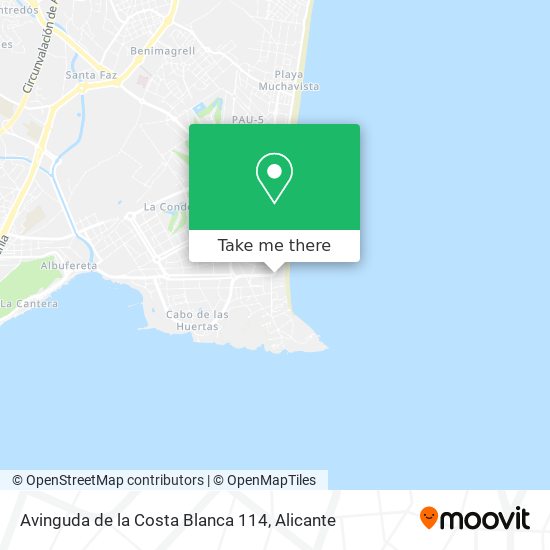 mapa Avinguda de la Costa Blanca 114