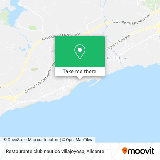 Restaurante club nautico villajoyosa map