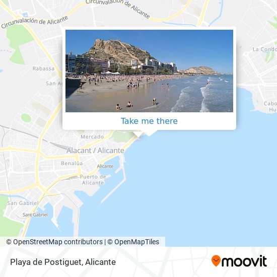 Playa de Postiguet map