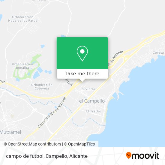 campo de futbol, Campello map