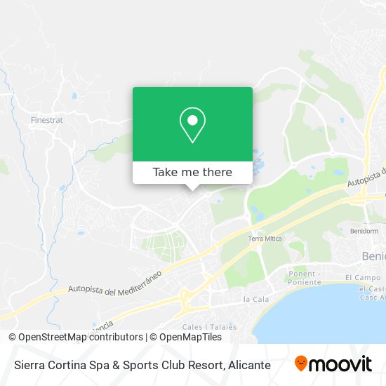 Sierra Cortina Spa & Sports Club Resort map