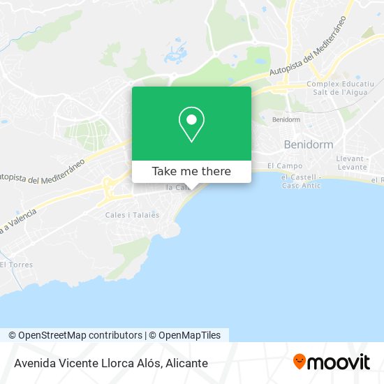 Avenida Vicente Llorca Alós map