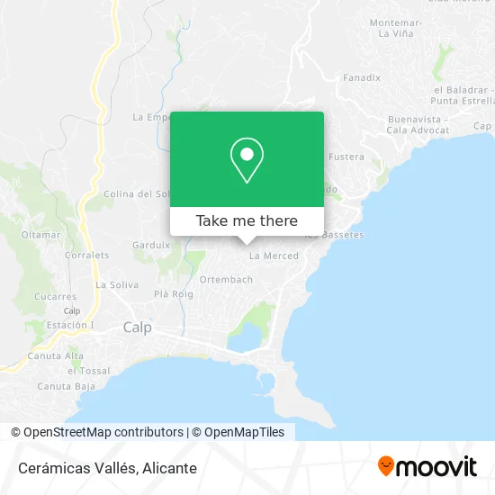 Cerámicas Vallés map