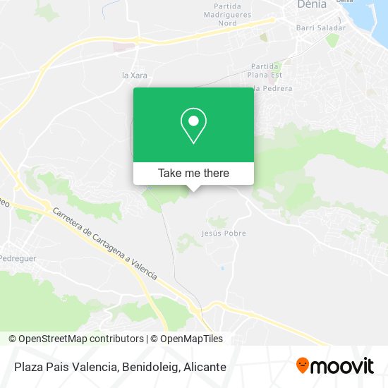 Plaza Pais Valencia, Benidoleig map