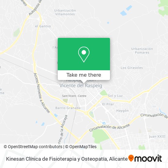 Kinesan Clínica de Fisioterapia y Osteopatía map
