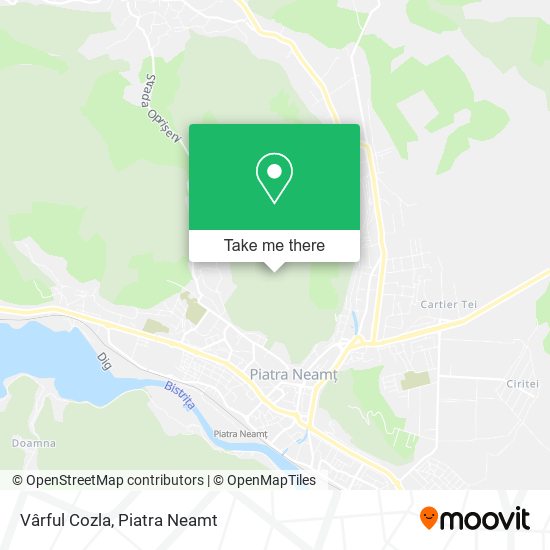 Vârful Cozla map
