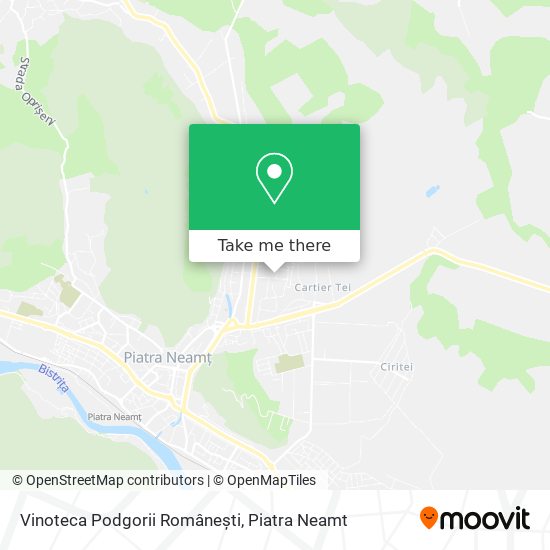Vinoteca Podgorii Românești map
