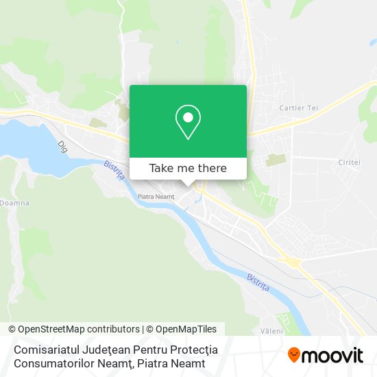 Comisariatul Judeţean Pentru Protecţia Consumatorilor Neamţ map