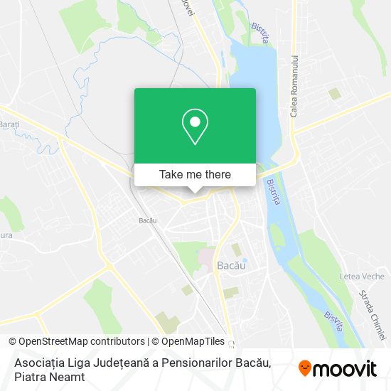 Asociația Liga Județeană a Pensionarilor Bacău map