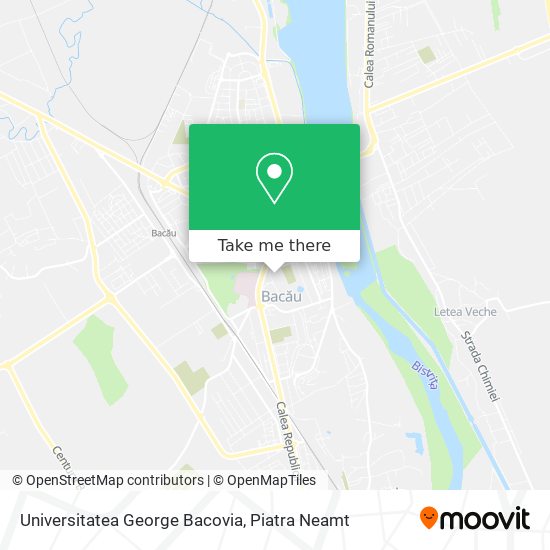 Universitatea George Bacovia map