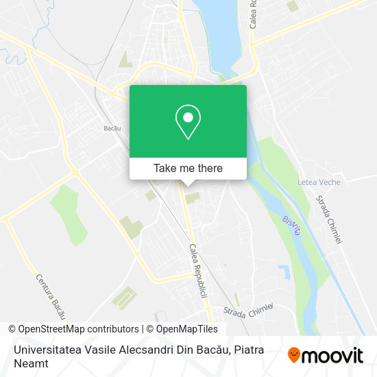 Universitatea Vasile Alecsandri Din Bacău map