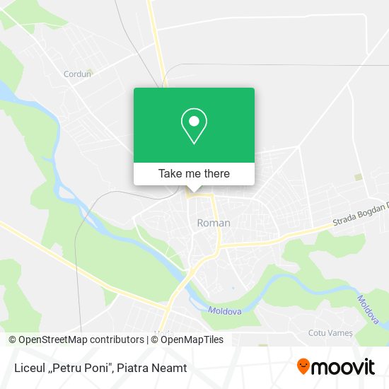 Liceul ,,Petru Poni" map
