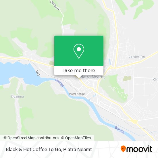 Black & Hot Coffee To Go map