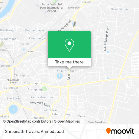 Shreenath Travels map
