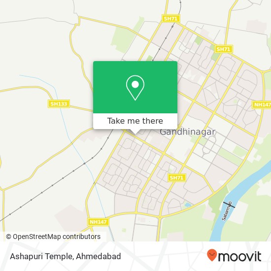 Ashapuri Temple map