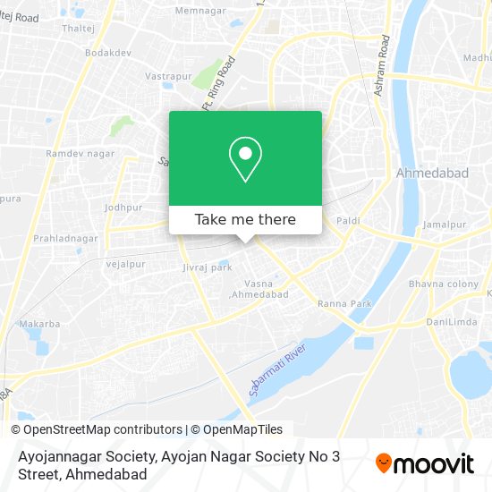 Ayojannagar Society, Ayojan Nagar Society No 3 Street map