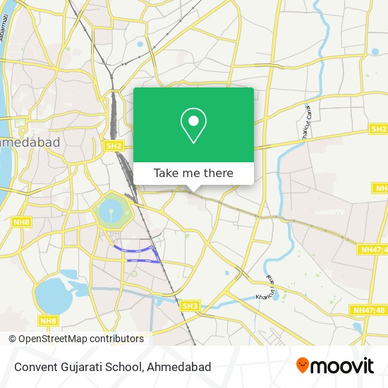 Convent Gujarati School map