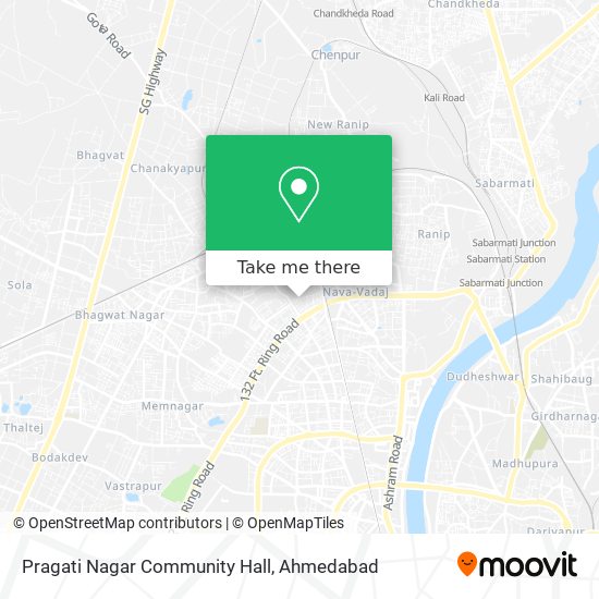 Pragati Nagar Community Hall map