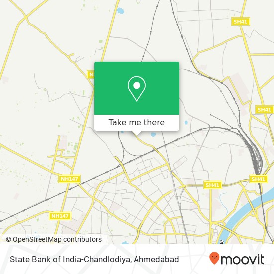State Bank of India-Chandlodiya map