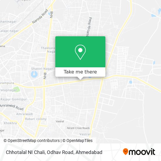 Chhotalal NI Chali, Odhav Road map