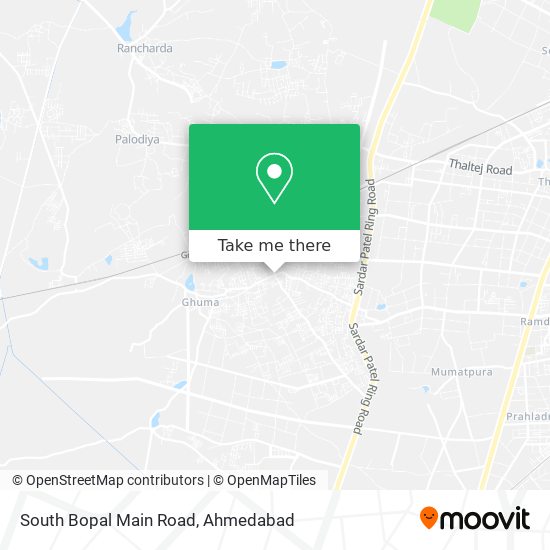 South Bopal Main Road map