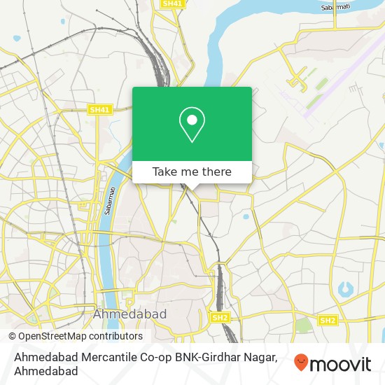 Ahmedabad Mercantile Co-op BNK-Girdhar Nagar map