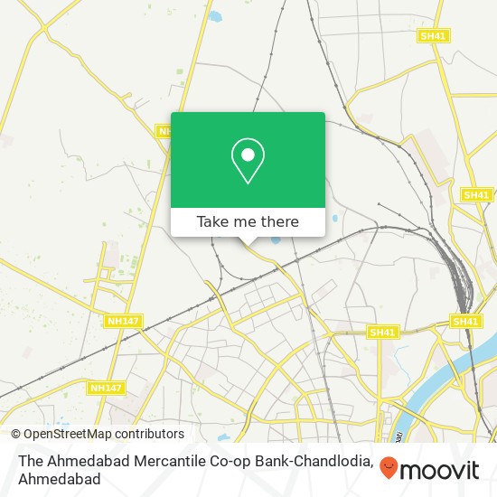 The Ahmedabad Mercantile Co-op Bank-Chandlodia map