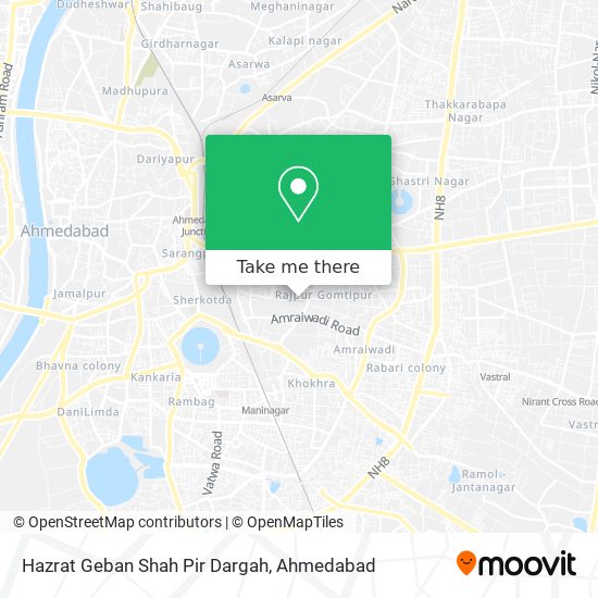 Hazrat Geban Shah Pir Dargah map