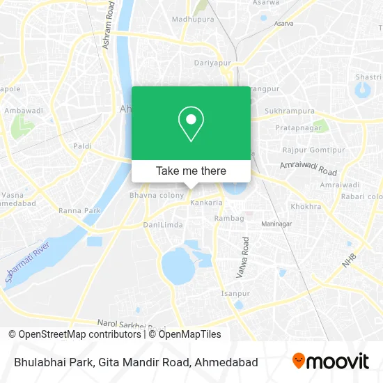 Bhulabhai Park, Gita Mandir Road map