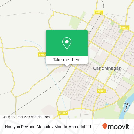 Narayan Dev and Mahadev Mandir map