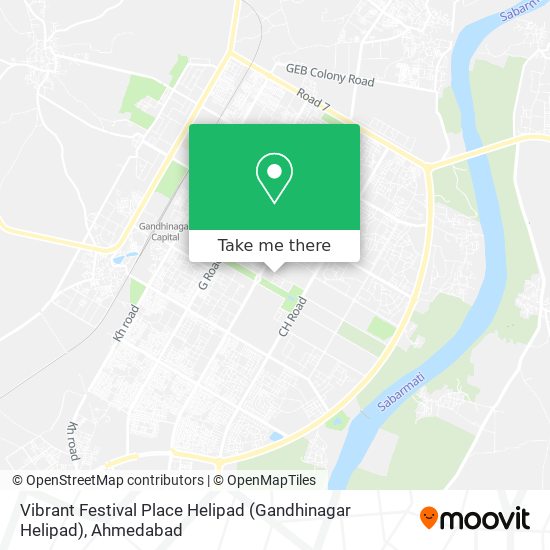 Vibrant Festival Place Helipad (Gandhinagar Helipad) map