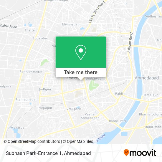 Subhash Park-Entrance 1 map