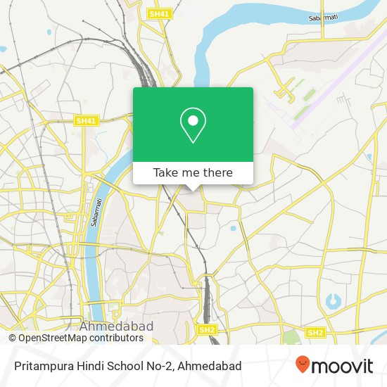 Pritampura Hindi School No-2 map