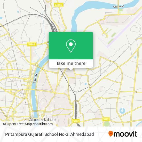 Pritampura Gujarati School No-3 map