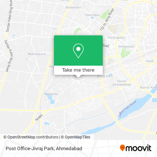 Post Office-Jivraj Park map