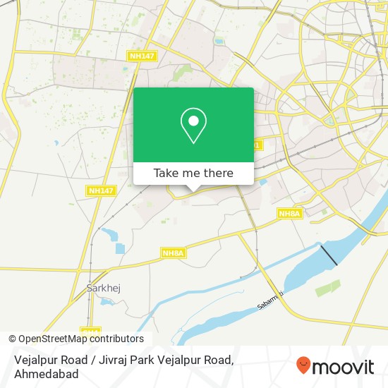 Vejalpur Road / Jivraj Park Vejalpur Road map